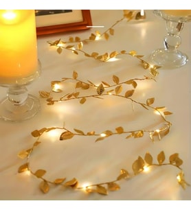 3 Metre Yaldızlı Gold LED Işık – Dekoratif Ortam ve Yılbaşı Aydınlatması (5668)