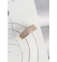 Pirinç Gold Renk Zirkon Taşlı Kadın Kıkırdak Küpe