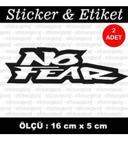 korku yok no fear etiket sticker - 2 adet çıkartma araba motosiklet kask atv tablet pc buzdolabı otomobil bilgisayar uyumlu