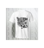 Born To Be Wild Tiger Baskılı Unisex Yarım Kollu Bisiklet Yaka %100 Pamuk Oversize T-shirt (Beyaz)