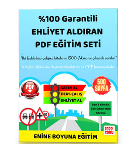 %100 Garantili Ehliyet Aldıran PDF Ehliyet Kitabı (Maile Gönderilir)