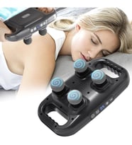 4 Başlıklı Masaj Tabancası Ergonomik Derin Doku Sırt ve Boyun Masaj Aleti Ağrı ve Sızı Giderici