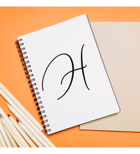 Baş Harf Tasarımlı Defter Kişiye Özel