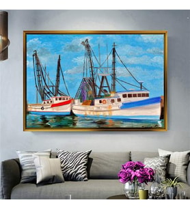 Altın Çerçeveli dekoratif tablo l1224 (Gold)