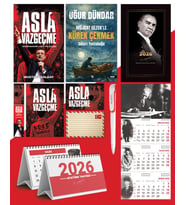 Asla Vazgeçme - Ayraç - Kartpostal - Poster - Müjdat Gezenle Kürek çekmek -  2026 Ajanda Gazi Paşa - İmza Duvar Takvimi - Masa Takvimi