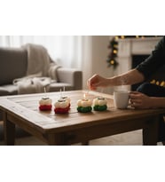 Mumelia Candles Winter Elegance Kare Bubble - Doğal Soya Dekoratif Mum - Küçük