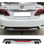 Toyota Corolla Gri Difüzör Difizör Yuvarlak Egzoz Görünüm Reflektörlü