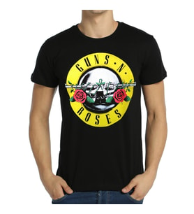 Bant Giyim - Guns N' Roses Siyah Erkek T-shirt Tişört