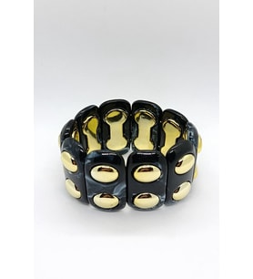 Noir Gold Block Bileklik