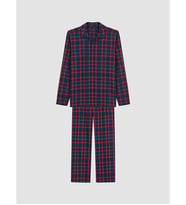 LC WAIKIKI Kırmızı Ekose Desenli Erkek Pijama Takımı