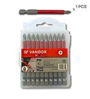 Vandor Anti Slip Bit Kaydırmaz Bits S2 Yüksek Kalite Çelik PH1 75 - 729927867342 (Gümüş)