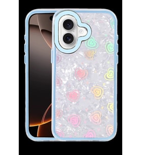 Pilelistore   Apple iPhone 16 Lumi Desenli Kapak - Mavi