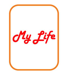My Life - Benim Hayatım Oto Motor Sticker Kırmızı 20*7 Cm