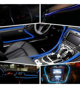 2 Metre 12V Mavi İp Neon İp Led Araç İçi Neon Led