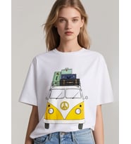 VOLKSWAGEN OVERSİZE UNİSEX T-SHİRT (Beyaz)
