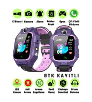 Çocuklar İçin Akıllı Kamera ve GPS Takipli Saat, Sım Kartlı, Çok Fonksiyonlu