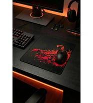 SonicTouch Kırmızı Neon Akrep Pürüzsüz Yüzey Kaymaz Taban Dikişsiz Gamer Oyuncu Mouse Pad 19x23cm