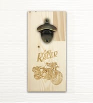 Duvar Tipi Şişe Açacağı Ahşap Bira Açacağı Cafe Racer Açacak