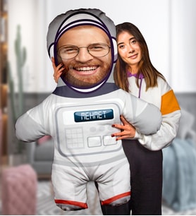eJOYA Kişiye özel Astronot Erkek Peluş Oyuncak 100x80 cm 114813 (Gri)