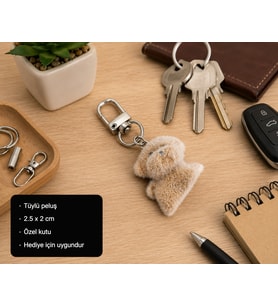 LumiPaw Peluş Köpek Charm Anahtarlık – Sevimli Mini Peluş Çanta Aksesuar Hediye