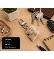 LumiPaw Peluş Köpek Charm Anahtarlık – Sevimli Mini Peluş Çanta Aksesuar Hediye