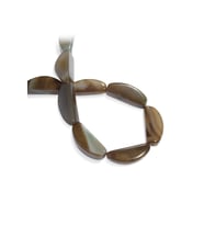 Akik Doğal Taş Parlak Yeşil Amorf Kesim 15x40mm Dizi