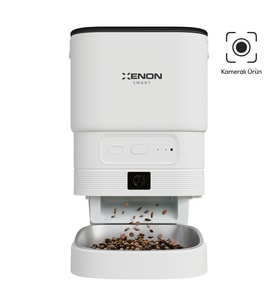 Xenon Smart Akıllı Mama Kabı (Kameralı) 1080p, 4L, Mobil Kontrol, Çelik Kase, Gece Görüş (X8614)