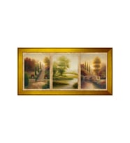 Manzara Temalı Kanvas Tablo 50 x 70 cm Gold Çerçeve