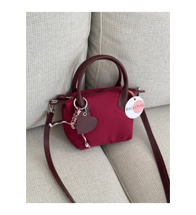 BAGLOVİS GÜNLÜK KUMAŞ KÜÇÜK KADIN OMUZ ÇANTASI EN18 BOY15 (Bordo)