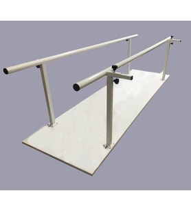 Klinik Tip Paralel Bar 250 cm uzunluk, Genişlik ve Yükseklik Ayarlı, Yürüme Platformu ile birlikte