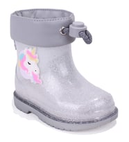 İgor W10339 Bimbi Unicornio Gümüş Ortopedik Kız Çocuk Yağmur Çizme