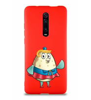 Xiaomi Mi 9T Soft Premier Kapak Bayan Puff Tasarımlı Silikon Kılıf - Kırmızı (Şeffaf)