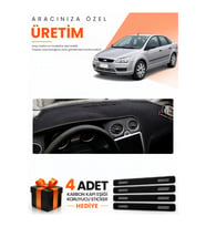 FORD FOCUS 2 (2005-2008) Uyumlu Torpido Koruma Örtüsü Oto Kılıfı - Siyah
