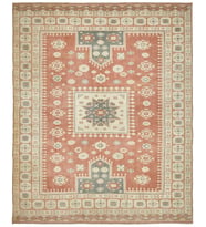 Kırmızı Halı El Dokuma Klasik Stil Madalyon Desenli Salon Halısı Vintage Mat Yüzey