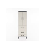 Hyperion Dolap 3 Raflı 3 Çekmeceli 2 Kapaklı 60x44x195 Antrasit-Aytaşı