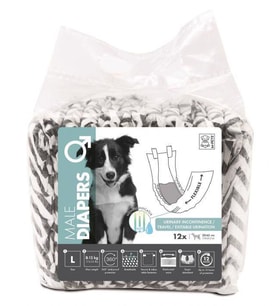M-PETS DIAPERS ERKEK KÖPEKLER İÇİN KÜLOT (L) 12Lİ