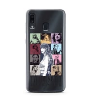 Samsung Galaxy A20/A30 Uyumlu Taylor Swift Desenli Şeffaf Telefon Kılıfı