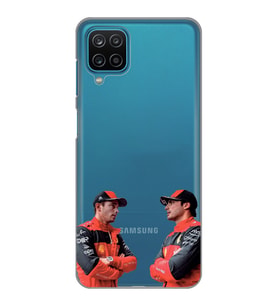 Samsung Galaxy A22/M22/M32 Uyumlu Carlos Sainz ve Charles Leclerc Formula 1 Desenli Şeffaf Kılıfı