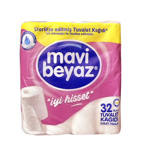 Mavi Beyaz 32 li Tuvalet Kagıdı 2 Katlı