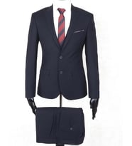 Jan Carlucci Slimfit Yelekli Drop 6 Takım (Lacivert)
