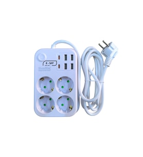 SHOWMAX 4629 4 LÜ 2 MT 4 USB 2 TYPE C GİRİŞLİ TERMAL AKIM KORUMALI GRUP PRİZ