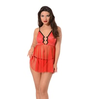 Dantelli Nar Çiçeği Fantazi Babydoll