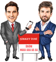 Kişiye Özel Karikatür Biblo 2 ERKEK REKLAMLI