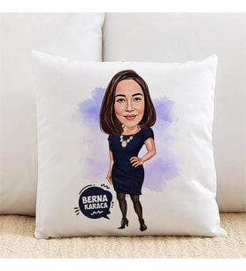 Kişiye Özel Bugün Harikayım Karikatürlü Yastık