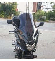 MOTOCAM Suzuki İnazuma GW 250F Ön Cam 2012-2017 Model 50cm Siyah Renkli 4mm