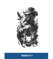MXQB-011 ORTA BOY GAZ LAMBALI KARGA DESEN GEÇİCİ DÖVME-TATTO