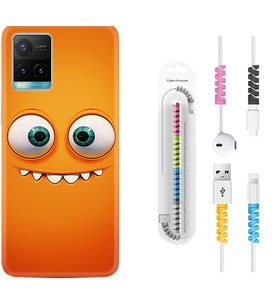 Vivo Y11S Y21S Y20 Y20S Y70 Kılıf Kablo Koruma Spiral Silikon Dişlek 1615