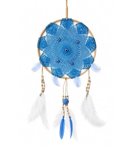 Mavi 26 cm büyük dream catcher