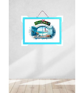 Tasarım Alaçatı 20*30 Çerçeve (Turkuaz)