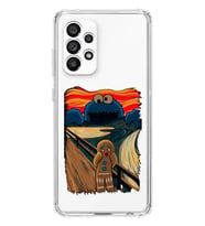 Samsung Galaxy A23 Uyumlu Susam Sokağı Kurabiye Canavarı Tasarımlı Şeffaf Telefon Kılıfı